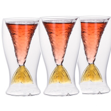 Custom Novel Cocktail Double Wall Vintage Unique Insulated Unbreakable Whiskey Bar Brandy Tea Stemless Clear Wine Glass Cups